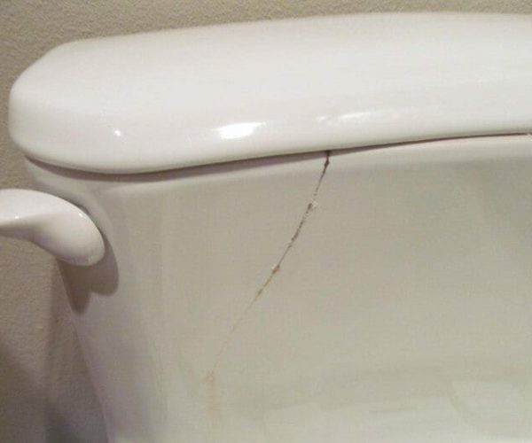 Cracked Toilet Bowl